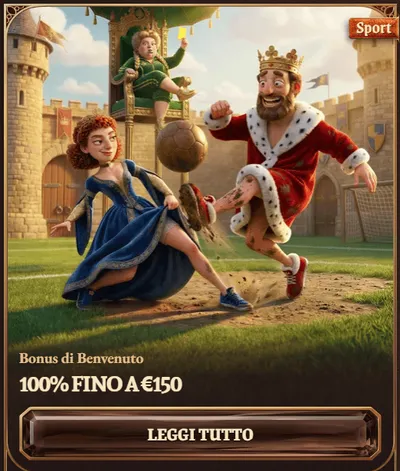Bonus di benvenuto sport 100 percento fino a 150 euro